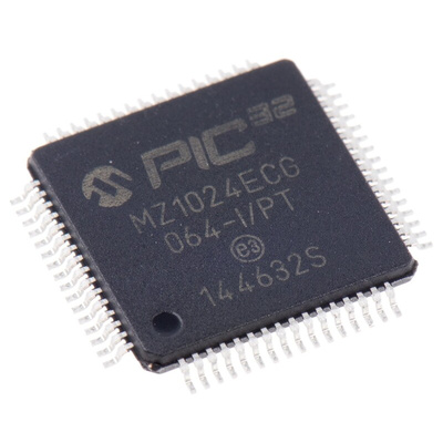 Microchip PIC32MZ1024ECG064-I/PT, 32bit PIC Microcontroller, PIC32MZ, 200MHz, 1.024 MB Flash, 64-Pin TQFP