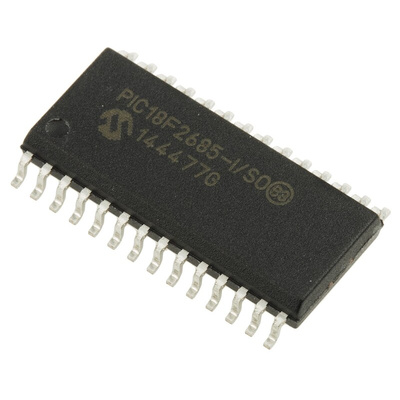 Microchip PIC18F2685-I/SO, 8bit PIC Microcontroller, PIC18F, 40MHz, 1.024 kB, 96 kB Flash, 28-Pin SOIC