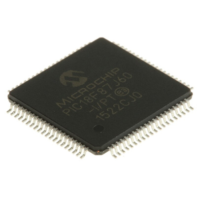 Microchip PIC18F87J60-I/PT, 8bit PIC Microcontroller, PIC18F, 41.667MHz, 128 kB Flash, 80-Pin TQFP