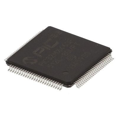 Microchip PIC32MX460F512L-80I/PT, 32bit PIC Microcontroller, PIC32MX, 80MHz, 12 kB, 512 kB Flash, 100-Pin TQFP