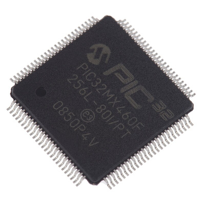 Microchip PIC32MX460F256L-80I/PT, 32bit PIC Microcontroller, PIC32MX, 80MHz, 12 kB, 256 kB Flash, 100-Pin TQFP