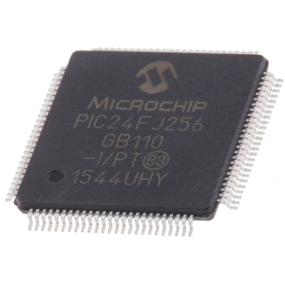 Microchip PIC24FJ256GB110-I/PT, 16bit PIC Microcontroller, PIC24FJ, 32MHz, 256 kB Flash, 100-Pin TQFP