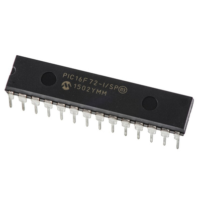 Microchip PIC16F72-I/SP, 8bit PIC Microcontroller, PIC16F, 20MHz, 2K Flash, 28-Pin SPDIP