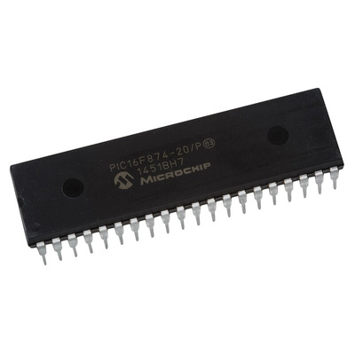 Microchip PIC16F874-20/P, 8bit PIC Microcontroller, PIC16F, 20MHz, 128 x 8 words, 4K x 14 words Flash, 40-Pin PDIP