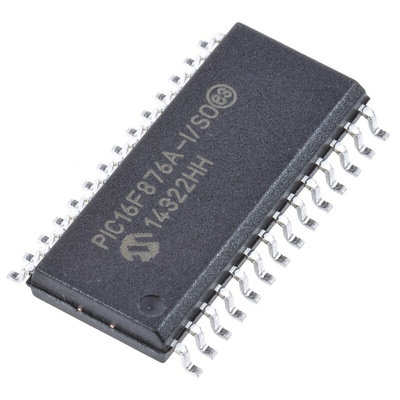 Microchip PIC16F876A-I/SO, 8bit PIC Microcontroller, PIC16F, 20MHz, 14.3 kB, 256 B Flash, 28-Pin SOIC