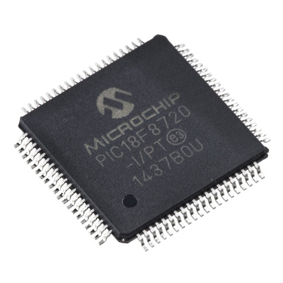 Microchip PIC18F8720-I/PT, 8bit PIC Microcontroller, PIC18F, 25MHz, 1.024 kB, 128 kB Flash, 80-Pin TQFP