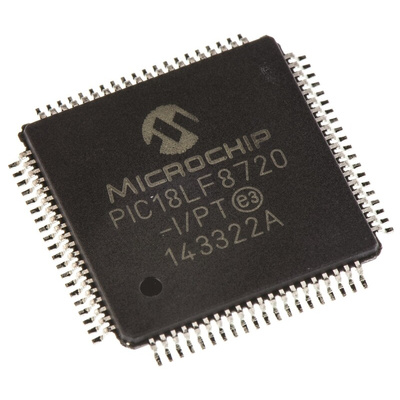 Microchip PIC18LF8720-I/PT, 8bit PIC Microcontroller, PIC18F, 25MHz, 1.024 kB, 128 kB Flash, 80-Pin TQFP