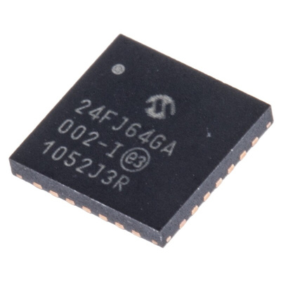 Microchip PIC24FJ64GA002-I/ML, 16bit PIC Microcontroller, PIC24FJ, 32MHz, 64 kB Flash, 28-Pin QFN