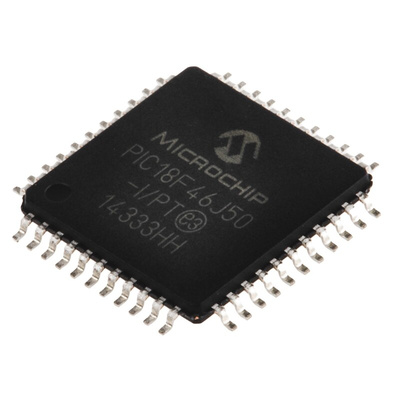 Microchip PIC18F46J50-I/PT, 8bit PIC Microcontroller, PIC18F, 48MHz, 64 kB Flash, 44-Pin TQFP