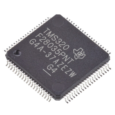 Texas Instruments TMS320F28035PNT, 32bit C28x Microcontroller, Piccolo, 60MHz, 128 kB Flash, 80-Pin LQFP
