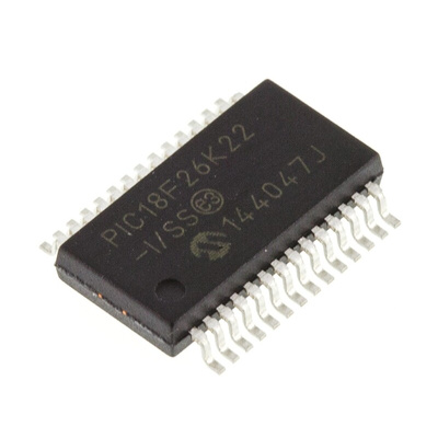 Microchip PIC18F26K22-I/SS, 8bit PIC Microcontroller, PIC18F, 64MHz, 64 kB Flash, 28-Pin SSOP