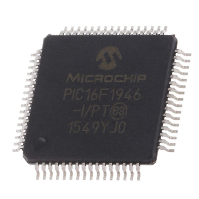 Microchip PIC16F1946-I/PT, 8bit PIC Microcontroller, PIC16F, 32MHz, 14 kB Flash, 64-Pin TQFP