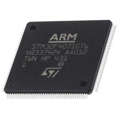 STMicroelectronics STM32F407IGT6, 32bit ARM Cortex M4 Microcontroller, STM32F4, 168MHz, 1.024 MB Flash, 176-Pin LQFP