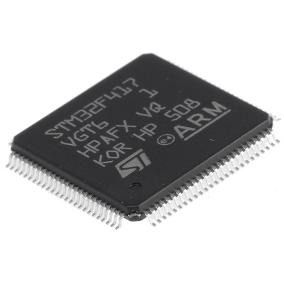 STMicroelectronics STM32F417VGT6, 32bit ARM Cortex M4 Microcontroller, STM32F4, 168MHz, 1.024 MB Flash, 100-Pin LQFP