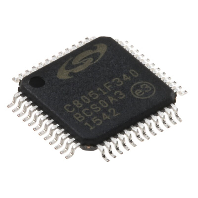Silicon Labs C8051F340-GQ, 8bit 8051 Microcontroller, C8051F, 48MHz, 64 kB Flash, 48-Pin TQFP