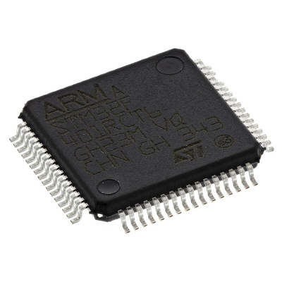 STMicroelectronics STM32F401RCT6, 32bit ARM Cortex M4 Microcontroller, STM32F4, 84MHz, 256 kB Flash, 64-Pin LQFP