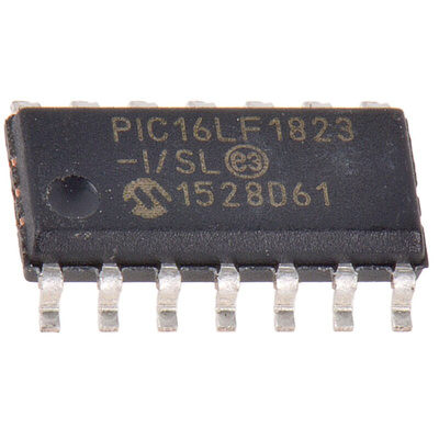 Microchip PIC16LF1823-I/SL, 8bit PIC Microcontroller, PIC16F, 32MHz, 2048 words Flash, 14-Pin SOIC