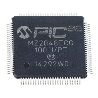 Microchip PIC32MZ2048ECG100-I/PT, 32bit PIC Microcontroller, PIC32MZ, 200MHz, 2.048 MB Flash, 100-Pin TQFP