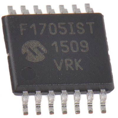 Microchip PIC16F1705-I/ST, 8bit PIC Microcontroller, PIC16F, 32MHz, 8192 words Flash, 14-Pin TSSOP