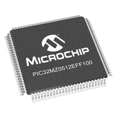 Microchip PIC32MZ0512EFF100-I/PT, 32bit MIPS® MicroAptiv™ Microcontroller, PIC32MZ, 200MHz, 160 (Boot Flash) kB, 512