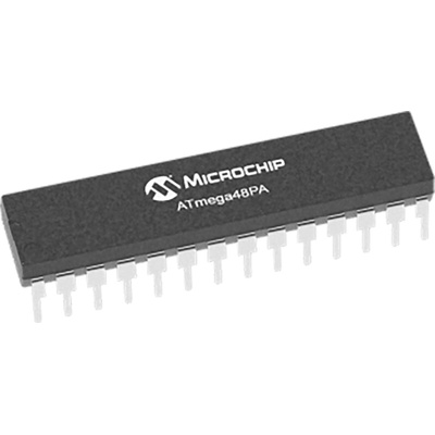 Microchip ATMEGA48PA-PU, 8bit AVR Microcontroller, ATmega, 20MHz, 4 kB Flash, 28-Pin PDIP