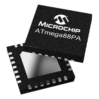 Microchip ATMEGA88V-10MU, 8bit AVR Microcontroller, ATmega, 10MHz, 8 kB Flash, 32-Pin VQFN