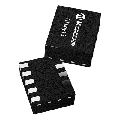Microchip ATTINY13-20SSU, 8bit AVR Microcontroller, ATtiny13, 20MHz, 1 kB Flash, 8-Pin SOIC