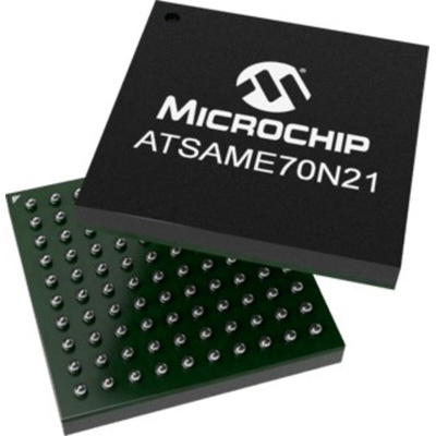 Microchip ATSAME70N21B-CN, 32bit ARM Microcontroller, SAME70, 300MHz, 2.048 MB Flash, 100-Pin BGA