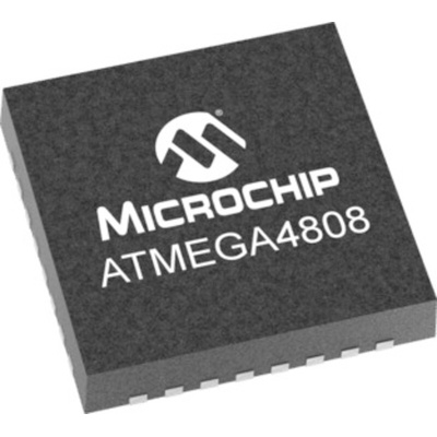 Microchip ATmega4808-MFR, 8bit AVR Microcontroller, ATmega, 20MHz, 48 kB Flash, 32-Pin QFN