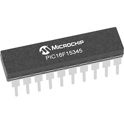 Microchip PIC16F15345-I/P, 8bit PIC Microcontroller, PIC16F, 32MHz, 14 kB Flash, 20-Pin PDIP
