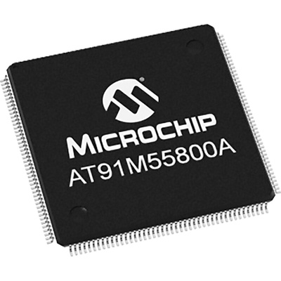 Microchip AT91M55800A-33AU, 32bit ARM Microcontroller, AT91, 33MHz, 8 kB Flash, 176-Pin LQFP