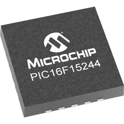 Microchip PIC16F15244-I/REB, 8bit PIC Microcontroller MCU, PIC16, 32MHz, 7 kB Flash, 20-Pin VQFN