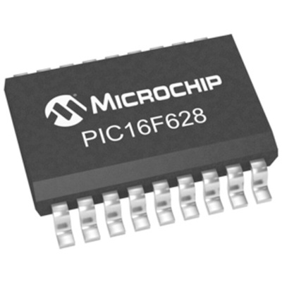 Microchip PIC16F628-04/SO, 8bit PIC Microcontroller, PIC16F, 4MHz, 128 x 8 words, 2048 x 14 words Flash, 18-Pin SOIC