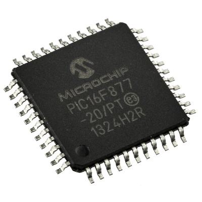 Microchip PIC16F877-20/PT, 8bit PIC Microcontroller, PIC16F, 20MHz, 256 x 8 words, 8K x 14 words Flash, 44-Pin TQFP