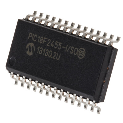 Microchip PIC18F2455-I/SO, 8bit PIC Microcontroller, PIC18F, 48MHz, 24 kB, 256 B Flash, 28-Pin SOIC
