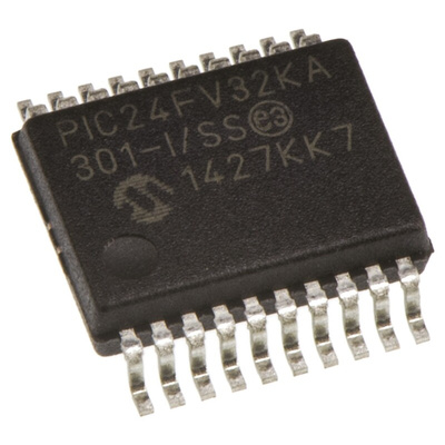 Microchip PIC24FV32KA301-I/SS, 16bit PIC Microcontroller, PIC24FV, 32MHz, 32 kB Flash, 20-Pin SSOP