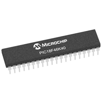 Microchip PIC18F46K40-I/P, 8bit PIC Microcontroller, PIC18F, 64MHz, 64 kB Flash, 40-Pin DIP