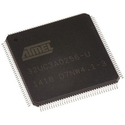 Microchip AT32UC3A0256-ALUT, 32bit AVR32 Microcontroller, AT32, 66MHz, 256 kB Flash, 144-Pin LQFP