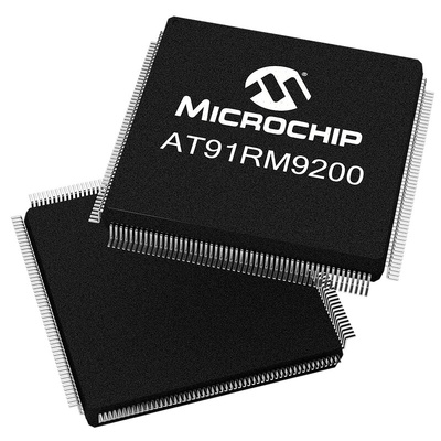 Microchip AT91RM9200-QU-002, 32bit ARM920T Microcontroller, AT91, 180MHz, 128 kB Flash, 208-Pin PQFP