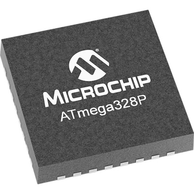 Microchip ATMEGA328P-MU, 8bit AVR Microcontroller, ATmega328P, 20MHz, 32 kB Flash, 32-Pin VQFN