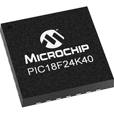 Microchip PIC18F24K40-I/ML, 8bit PIC Microcontroller, PIC18F, 64MHz, 16 kB Flash, 28-Pin QFN