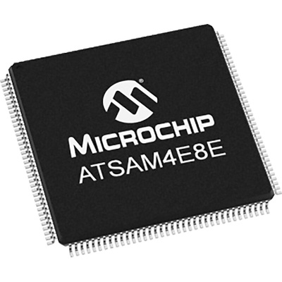 Microchip ATSAM4E8EA-AU, 32bit ARM Cortex M4 Microcontroller, ATSAM, 120MHz, 512 kB Flash, 144-Pin LQFP