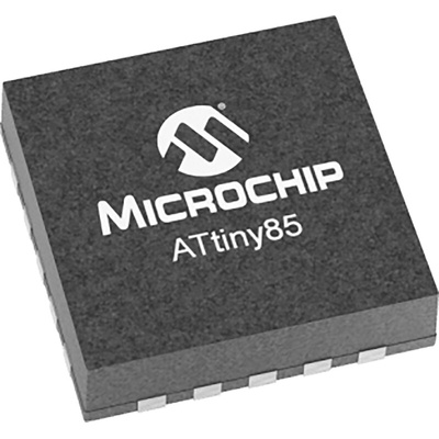Microchip ATTINY85-20MU, 8bit AVR Microcontroller, ATtiny85, 20MHz, 8 kB Flash, 8-Pin VQFN