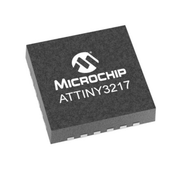 Microchip ATTINY3217-MN, 8bit AVR Microcontroller, ATtiny3217, 20MHz, 32 kB Flash, 24-Pin QFN