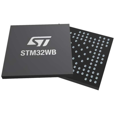 STMicroelectronics STM32WB55VCQ6, 32bit ARM Cortex M0+, ARM Cortex M4 Wireless Microcontroller, STM32WB, 64MHz, 256 kB