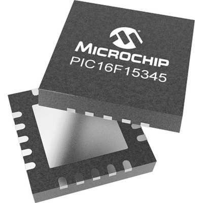 Microchip PIC16F15345-I/GZ 8 bit MCU Microcontroller MCU, PIC16, 18-Pin UQFN