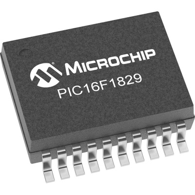 Microchip PIC16LF1829T-I/SS PIC Microcontroller MCU, PIC16, 20-Pin SSOP