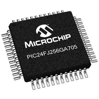 Microchip PIC24FJ256GA705-I/PT, 16bit PIC Microcontroller, PIC24FJ, 32MHz, 256 kB Flash, 48-Pin TQFP