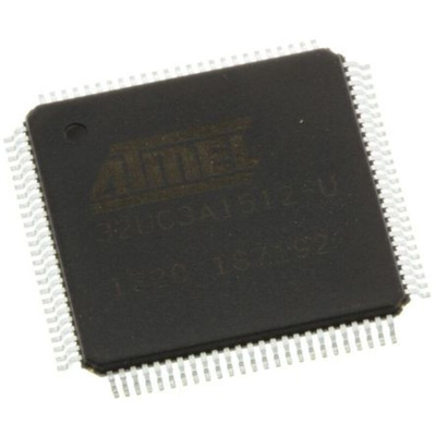Microchip AT32UC3A1512-AUT, 32bit AVR32 Microcontroller, AT32, 66MHz, 512 kB Flash, 100-Pin TQFP