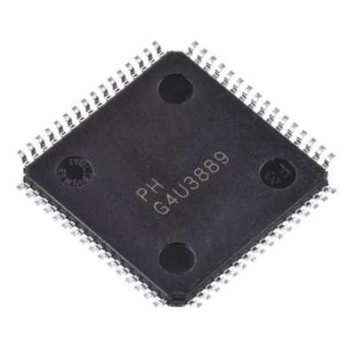 Microchip AT90USB1287-AU, 8bit AVR Microcontroller, AT90, 16MHz, 128 kB Flash, 64-Pin TQFP